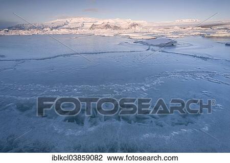 Stock Image - "Jokulsarlon Glacier Lagoon, winter, Iceland, Europe". Fotosearch