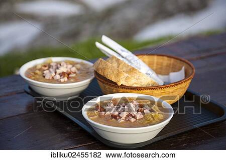 "Jota, sauerkraut soup, local specialty, Zasavska koca, Triglav National Park, Slovenia, Europe" View Large Photo Image Stock Image - "Jota, sauerkraut soup, local specialty, Zasavska koca, Triglav National Park, Slovenia, Europe". Fotosearch