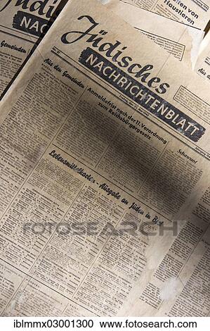 "Juedisches Nachrichtenblatt"""", Jewish newspaper, historical newspaper, edition from 1 May 1944, Germany, Europe" View Large Photo Image Stock Image - "Juedisches Nachrichtenblatt"""", Jewish newspaper, historical newspaper, edition from 1 May 1944, Germany, Europe". Fotosearch