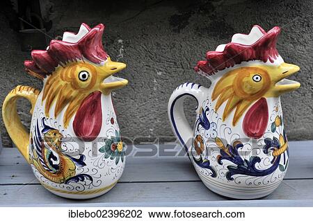 "Jugs in the shape of cockerels, souvenirs, souvenir shop, Orvieto, Province of Terni, Umbria, Italy, Europe" View Large Photo Image Stock Image - "Jugs in the shape of cockerels, souvenirs, souvenir shop, Orvieto, Province of Terni, Umbria, Italy, Europe". Fotosearch