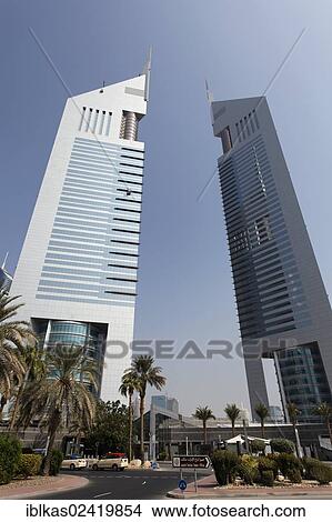 Jumeirah Emirates Towers, Sheikh Zayed Road, Dubai, United Arab Emirates, Middle East, Asia View Large Photo Image Picture - Jumeirah Emirates Towers, Sheikh Zayed Road, Dubai, United Arab Emirates, Middle East, Asia. Fotosearch