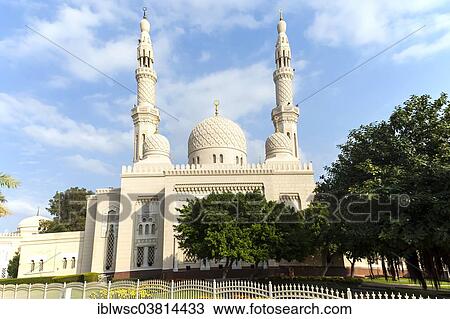 "Jumeirah Mosque in Dubai City, Dubai, United Arab Emirates, Asia" View Large Photo Image Stock Image - "Jumeirah Mosque in Dubai City, Dubai, United Arab Emirates, Asia". Fotosearch