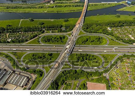 "Junction of the A40 and A59 motorways, aerial view, Duisburg, Ruhr district, North Rhine-Westphalia, Germany, Europe" View Large Photo Image Picture - "Junction of the A40 and A59 motorways, aerial view, Duisburg, Ruhr district, North Rhine-Westphalia, Germany, Europe". Fotosearch