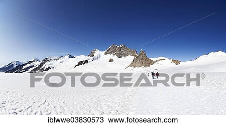 Stock Image - "Jungfraujoch, Jungfrau Mountain, Aletsch Glacier, Grindelwald, Bernese Oberland, Canton of Bern, Switzerland, Europe". Fotosearch