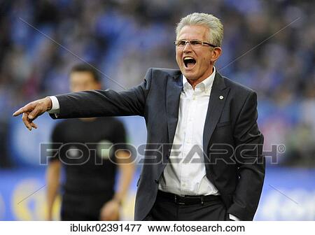 Stock Photo - "Jupp Heynckes, coach, FC Schalke 04 - FC Bavaria Munich 0: 2, Veltins Arena, Gelsenkirchen, North Rhine-Westphalia, Germany, Europe". Fotosearch