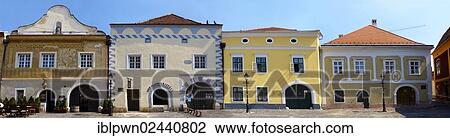 Stock Image - "K? æszeg old town square, Hungary, Europe". Fotosearch