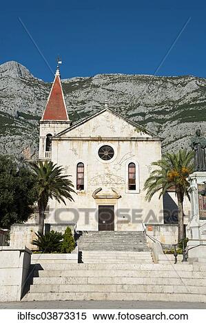 "Kacic Square with Church of St Marco, Makarska, Makarska Riviera, Dalmatia, Croatia, Europe" View Large Photo Image Stock Photography - "Kacic Square with Church of St Marco, Makarska, Makarska Riviera, Dalmatia, Croatia, Europe". Fotosearch