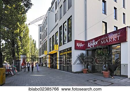 "Kaefer delicatessen market and Postbank in the Leopoldstrasse, Schwabing, Munich, Bavaria, Germany, Europe" View Large Photo Image Stock Photograph - "Kaefer delicatessen market and Postbank in the Leopoldstrasse, Schwabing, Munich, Bavaria, Germany, Europe". Fotosearch
