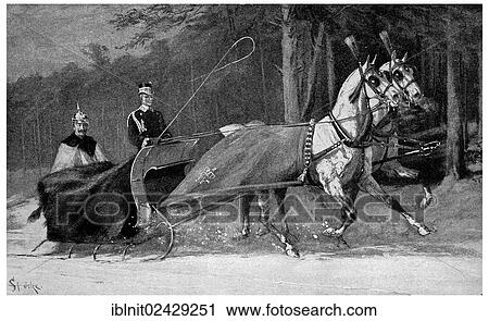 "Kaiser Wilhelm II in a horse-drawn sledge, Modern Art in Master Woodcuts, yearbook from 1900" View Large Photo Image Stock Image - "Kaiser Wilhelm II in a horse-drawn sledge, Modern Art in Master Woodcuts, yearbook from 1900". Fotosearch