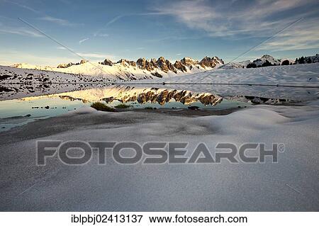 Kalkkoegel Range reflected in the water, Salfains, Tyrol, Austria, Europe View Large Photo Image Stock Photo - Kalkkoegel Range reflected in the water, Salfains, Tyrol, Austria, Europe. Fotosearch