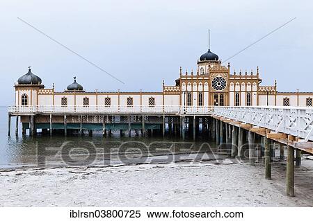 "Kallbadhus or cold bath house, built in 1903, on the beach of the Kattegat, Varberg, Sweden, Europe" View Large Photo Image Stock Photography - "Kallbadhus or cold bath house, built in 1903, on the beach of the Kattegat, Varberg, Sweden, Europe". Fotosearch