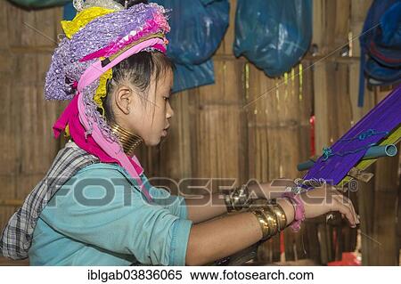 "Karen girl weaving, Chiang Mai, Thailand, Asia" View Large Photo Image Stock Photography - "Karen girl weaving, Chiang Mai, Thailand, Asia". Fotosearch