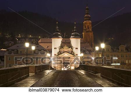 "Karl-Theodor-Bridge with City Gate and the Church of the Holy Spirit, Heidelberg, Baden-Wurttemberg, Germany, Europe" View Large Photo Image Picture - "Karl-Theodor-Bridge with City Gate and the Church of the Holy Spirit, Heidelberg, Baden-Wurttemberg, Germany, Europe". Fotosearch