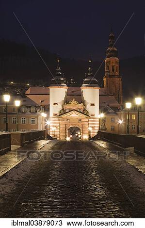 "Karl-Theodor-Bridge with City Gate and the Church of the Holy Spirit, Heidelberg, Baden-Wurttemberg, Germany, Europe" View Large Photo Image Stock Image - "Karl-Theodor-Bridge with City Gate and the Church of the Holy Spirit, Heidelberg, Baden-Wurttemberg, Germany, Europe". Fotosearch
