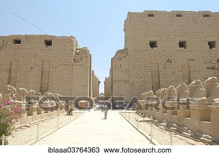Stock Image - "Karnak Temple Complex, UNESCO World Heritage site, Thebes, Luxor, Luxor Governorate, Egypt, Africa". Fotosearch