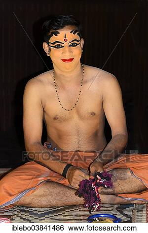 "Kathakali dancer applying makeup in preparation for his performance, Kochi, Kerala, South India, India, Asia" View Large Photo Image Stock Photograph - "Kathakali dancer applying makeup in preparation for his performance, Kochi, Kerala, South India, India, Asia". Fotosearch