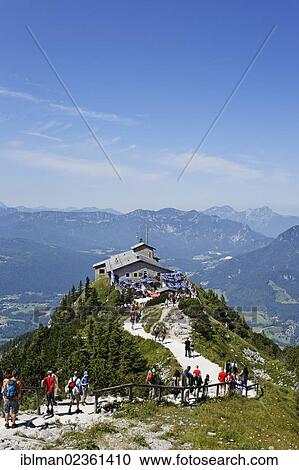 "Kehlsteinhaus or Eagle's Nest, Kehlstein Mountain, Berchtesgaden, Berchtesgadener Land, Upper Bavaria, Bavaria, Germany, Europe" View Large Photo Image Stock Image - "Kehlsteinhaus or Eagle's Nest, Kehlstein Mountain, Berchtesgaden, Berchtesgadener Land, Upper Bavaria, Bavaria, Germany, Europe". Fotosearch
