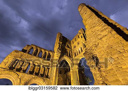 Stock Image - "Kelso Abbey, Kelso, Scottish Borders, Scotland, United Kingdom, Europe". Fotosearch