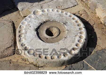 Stock Photo - "Kernos, altar stone, Minoan Palace of Malia, Crete, Greece, Europe". Fotosearch