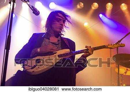 Stock Image - "Kevin Stunnenberg, singer and frontman of the Dutch rock band Birth of Joy, live in the Schuur, Lucerne, Switzerland, Europe". Fotosearch