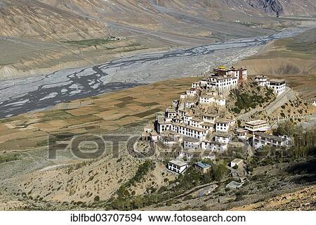 "Key Monastery or Key Gompa, a Tibetan Buddhist monastery located on top of a hill, Spiti valley, Himachal Pradesh, India, Asia" View Large Photo Image Picture - "Key Monastery or Key Gompa, a Tibetan Buddhist monastery located on top of a hill, Spiti valley, Himachal Pradesh, India, Asia". Fotosearch