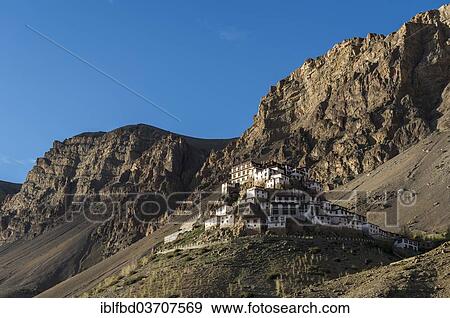 "Key Monastery or Key Gompa, a Tibetan Buddhist monastery located on top of a hill, Spiti valley, Himachal Pradesh, India, Asia" View Large Photo Image Stock Photo - "Key Monastery or Key Gompa, a Tibetan Buddhist monastery located on top of a hill, Spiti valley, Himachal Pradesh, India, Asia". Fotosearch