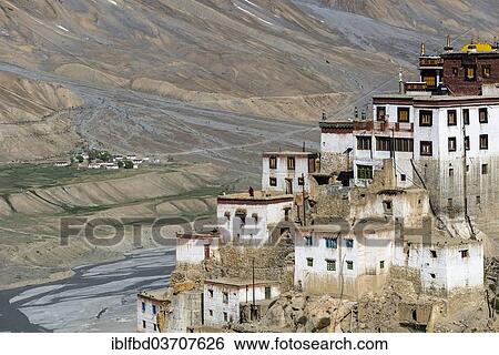 "Key Monastery or Key Gompa, a Tibetan Buddhist monastery, Spiti valley, Himachal Pradesh, India, Asia" View Large Photo Image Stock Photograph - "Key Monastery or Key Gompa, a Tibetan Buddhist monastery, Spiti valley, Himachal Pradesh, India, Asia". Fotosearch