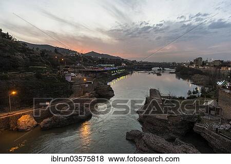 Stock Photo - "Khabur River, Zakho, Dohuk Province, Iraqi Kurdistan, Iraq, Asia". Fotosearch