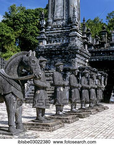 "Khai Dinh Tomb, Mandarin soldiers made of stone, Hue, Provinz Thua Thien-Hue, Vietnam, Asia" View Large Photo Image Stock Image - "Khai Dinh Tomb, Mandarin soldiers made of stone, Hue, Provinz Thua Thien-Hue, Vietnam, Asia". Fotosearch
