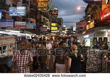 "Khao San Road, Krung Thep, Bangkok, Thailand, Asia" View Large Photo Image Stock Photo - "Khao San Road, Krung Thep, Bangkok, Thailand, Asia". Fotosearch