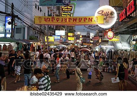 "Khao San Road, Krung Thep, Bangkok, Thailand, Asia" View Large Photo Image Stock Photo - "Khao San Road, Krung Thep, Bangkok, Thailand, Asia". Fotosearch