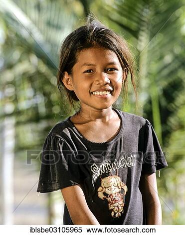 Stock Photography - "Khmer girl, portrait, Phnom Penh, Phnom Penh Province, Cambodia, Asia". Fotosearch