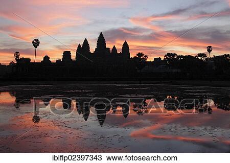 "Khmer temple silhouetted at sunrise, Main Temple, Angkor Wat, Siem Reap, Cambodia, Southeast Asia, Asia" View Large Photo Image Stock Image - "Khmer temple silhouetted at sunrise, Main Temple, Angkor Wat, Siem Reap, Cambodia, Southeast Asia, Asia". Fotosearch