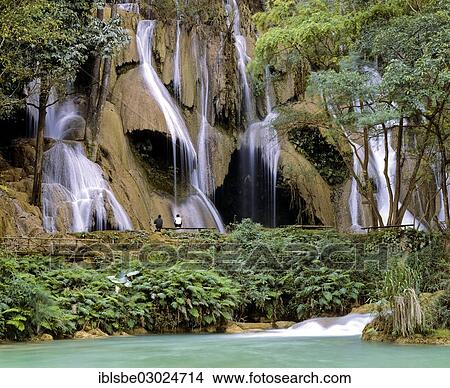 "Khuang Si Falls, Luang Prabang, Kuang Si, Luang Prabang Province, Laos, Asia" View Large Photo Image Picture - "Khuang Si Falls, Luang Prabang, Kuang Si, Luang Prabang Province, Laos, Asia". Fotosearch