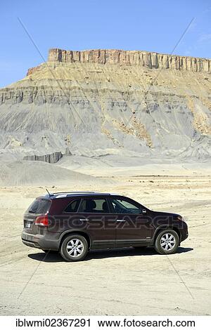 "Kia Sorento in front of Factory Butte Special OHV Off Highway Vehicle Area, Utah, Southwest, United States of America, USA" View Large Photo Image Stock Image - "Kia Sorento in front of Factory Butte Special OHV Off Highway Vehicle Area, Utah, Southwest, United States of America, USA". Fotosearch