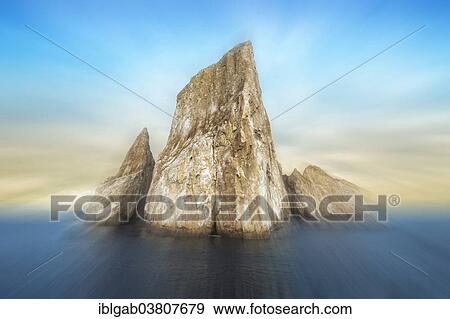 Stock Photo - "Kicker Rock or Roca Leon Dormido, San Cristobal Island, Galapagos Islands, Ecuador, South America". Fotosearch