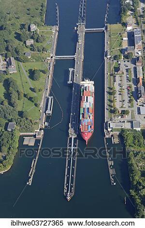 "Kiel-Holtenau canal locks, northern end of the Kiel Canal, Nord-Ostsee-Kanal, aerial view, Kiel, Schleswig-Holstein, Germany, Europe" View Large Photo Image Stock Photography - "Kiel-Holtenau canal locks, northern end of the Kiel Canal, Nord-Ostsee-Kanal, aerial view, Kiel, Schleswig-Holstein, Germany, Europe". Fotosearch