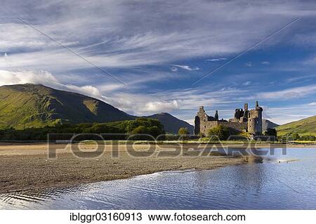 Stock Image - "Kilchurn Castle, Loch Awe, Argyll and Bute, Scotland, United Kingdom, Europe". Fotosearch