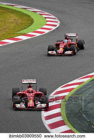 "Kimi Raikkonen in the Ferrari F14 followed by Fernando Alonso in the Ferrari F14 T, Formula 1, 2014 season, Grand Prix of Spain Circuit de Barcelona-Catalunya, Montmelo, Spain, Europe" View Large Photo Image Stock Image - "Kimi Raikkonen in the Ferrari F14 followed by Fernando Alonso in the Ferrari F14 T, Formula 1, 2014 season, Grand Prix of Spain Circuit de Barcelona-Catalunya, Montmelo, Spain, Europe". Fotosearch