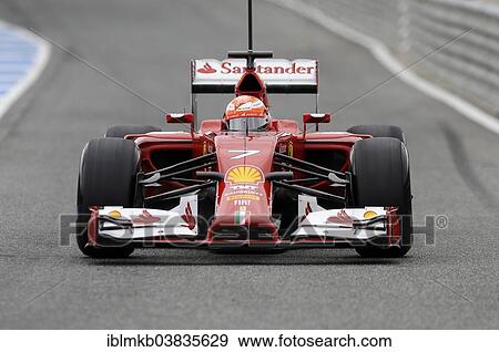 "Kimi Raikkonen in the Ferrari F14 T, Formula 1 winter testing at the Circuito de Velocidad, Jerez de la Frontera, Andalusia, Spain, Europe" View Large Photo Image Stock Photo - "Kimi Raikkonen in the Ferrari F14 T, Formula 1 winter testing at the Circuito de Velocidad, Jerez de la Frontera, Andalusia, Spain, Europe". Fotosearch