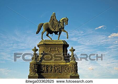 Stock Photography - "King Johann Memorial, Dresden, Saxony, Germany, Europe". Fotosearch