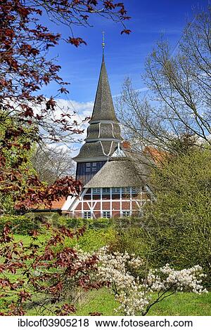 "Kirche St. Johannis, or Church of St. John, Curslack, Vierlande and Marschlande region, Hamburg, Germany, Europe" View Large Photo Image Stock Photo - "Kirche St. Johannis, or Church of St. John, Curslack, Vierlande and Marschlande region, Hamburg, Germany, Europe". Fotosearch