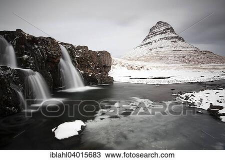 "Kirkjufell mountain with waterfall, Grundarfjorour, Western Region, Iceland, Europe" View Large Photo Image Stock Image - "Kirkjufell mountain with waterfall, Grundarfjorour, Western Region, Iceland, Europe". Fotosearch