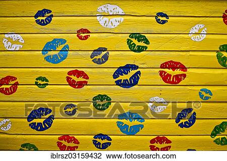 "Kissing lips painted on a house wall, Aberdeen, Scotland, United Kingdom, Europe" View Large Photo Image Stock Image - "Kissing lips painted on a house wall, Aberdeen, Scotland, United Kingdom, Europe". Fotosearch