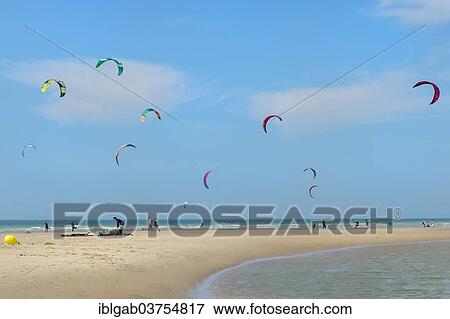 "Kite surfers on Wissant Beach, Cote d'Opale, Wissant, Departement Pas-de-Calais, Nord-Pas-de-Calais region, France, Europe" View Large Photo Image Stock Photo - "Kite surfers on Wissant Beach, Cote d'Opale, Wissant, Departement Pas-de-Calais, Nord-Pas-de-Calais region, France, Europe". Fotosearch