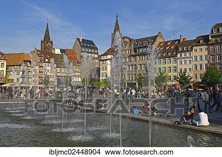 Picture - "Kleber square, Place Kleber, Strasbourg, UNESCO World Heritage Site, Alsace, Bas Rhin, France, Europe". Fotosearch