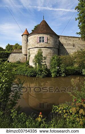 "Kleine Bastei, small bastion, wide round tower used as a turret, from 1555, Woernitz river at front, Dinkelsbuhl, Middle Franconia, Bavaria, Germany, Europe" View Large Photo Image Stock Photography - "Kleine Bastei, small bastion, wide round tower used as a turret, from 1555, Woernitz river at front, Dinkelsbuhl, Middle Franconia, Bavaria, Germany, Europe". Fotosearch