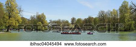 "Kleinhesseloher See lake in the English Garden, boats, spring, panorama, Munich, Upper Bavaria, Bavaria, Germany, Europe" View Large Photo Image Picture - "Kleinhesseloher See lake in the English Garden, boats, spring, panorama, Munich, Upper Bavaria, Bavaria, Germany, Europe". Fotosearch