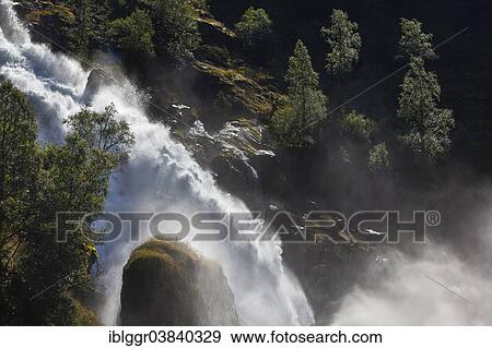 "Kleivavossen Waterfall, Briksdalselva River, Briksdal valley, Stryn, Sogn og Fjordane, Norway, Europe" View Large Photo Image Stock Photo - "Kleivavossen Waterfall, Briksdalselva River, Briksdal valley, Stryn, Sogn og Fjordane, Norway, Europe". Fotosearch