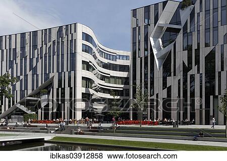 Stock Photo - "Ko-Bogen building complex, architect Daniel Libeskind, Dusseldorf, North Rhine-Westphalia, Germany, Europe". Fotosearch